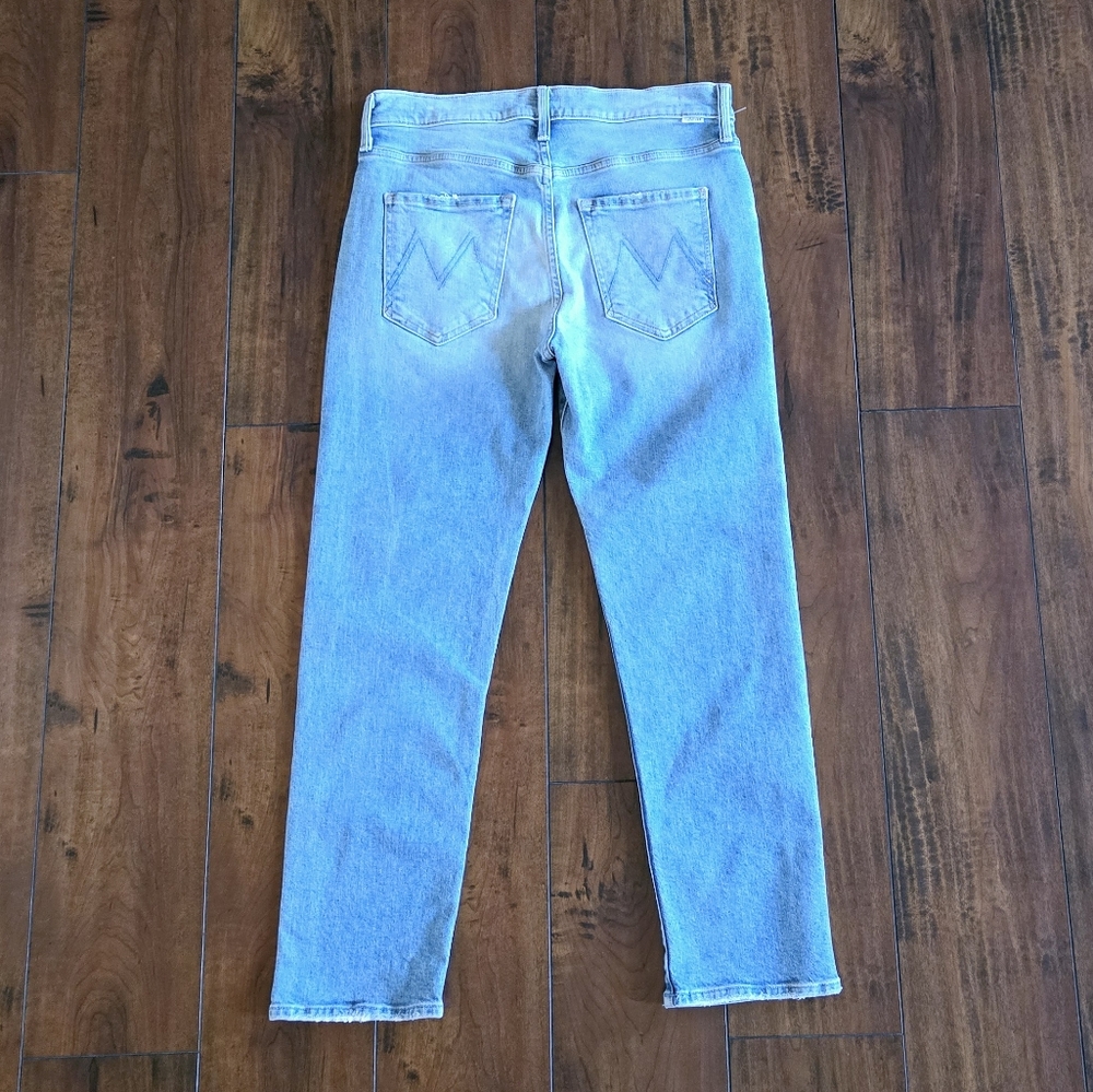 Mother The Scrapper Ankle Button Fly High Rise Stretch Straight Leg Jeans Sz 26 - Picture 6 of 16
